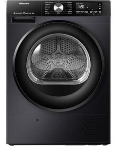 Hisense 9 kg Front Load Heat Pump Dryer, Titanium Silver, DH3S902BT