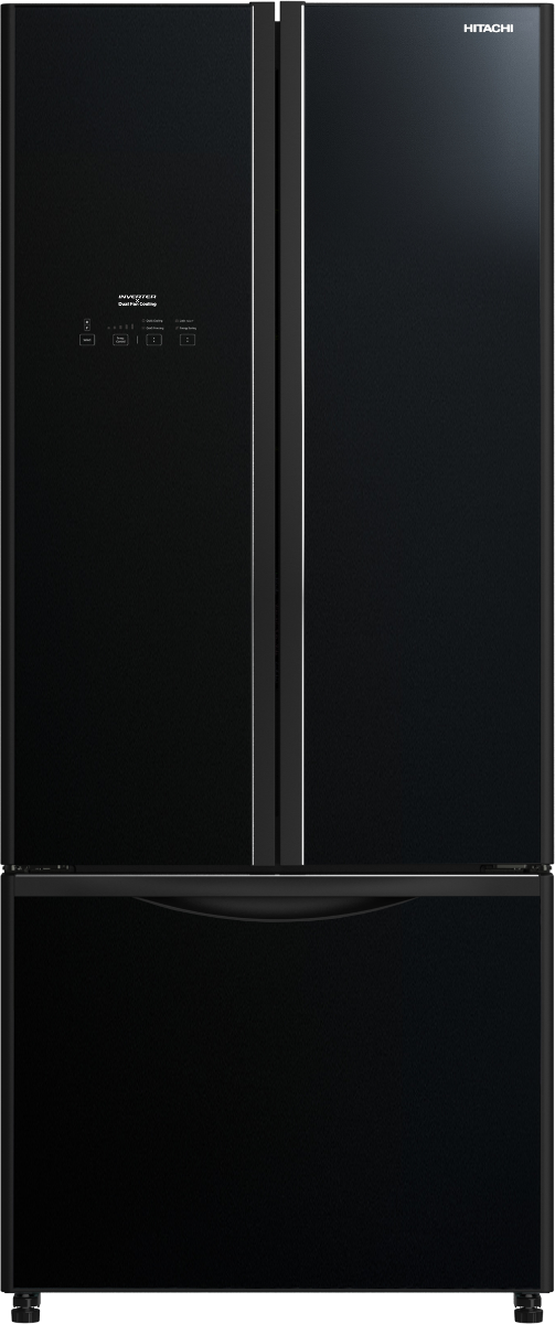 

Hitachi - 4 doors french bottom freezer refrigerator, 710 l, dual